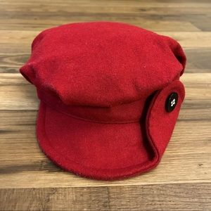 WHBM red wool hat